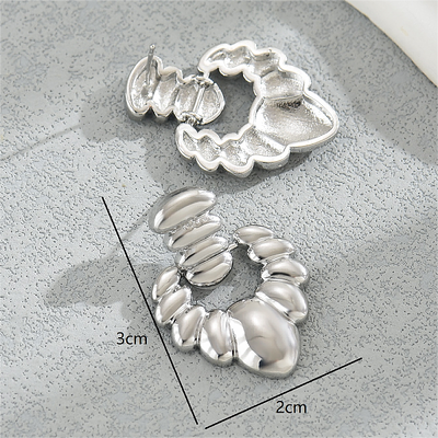 Exaggerated High-end Copper Plated Gold Cloud Earrings for Women Party