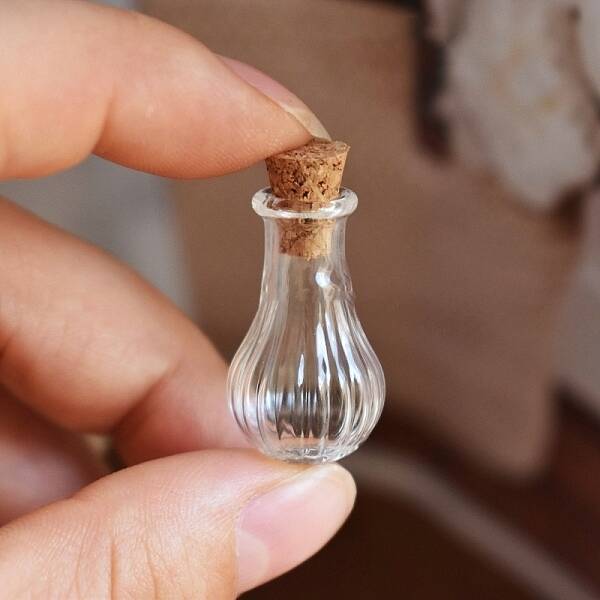 Clear Glass Cork Bottles Ornament