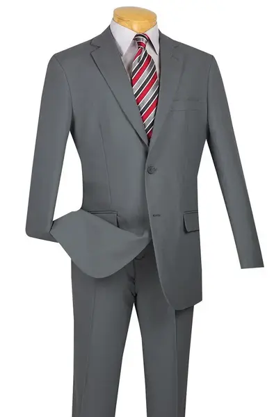 Vinci Men's 2-Piece Poplin Suit - Clean Cut Look - Discounted