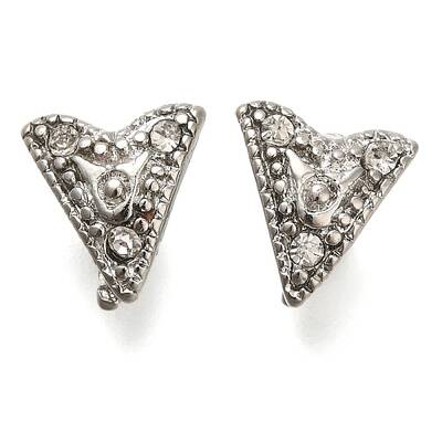 Eco-Friendly PVD Vacuum Plating & Long-Lasting Plated Brass With Rhinestone Pinch Bails