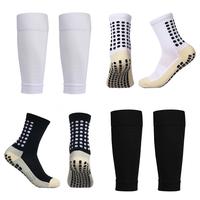 Men's Anti-skid Soccer Socks Sleeves Leg Warmers Adult Shin Guard Calf Socks Leg Brace Thicken Towel Breathable Comfortable F...