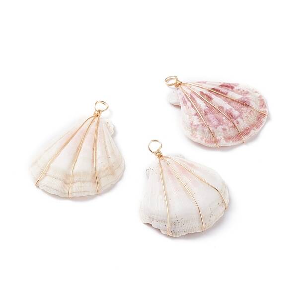 Natural Scallop Shell Pendants
