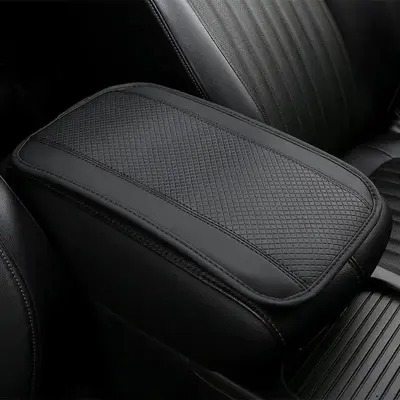 Car Center Console Armrest Pad, PU Leather Car Armrest Pad, Universal Car Interior Decoration Accessories for Women & Men, Au...