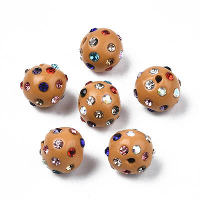 Polymer Clay Rhinestone Beads