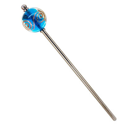 Lampwork & Brass Hair Sticks