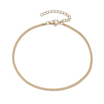 Brass Curb Chain Anklets