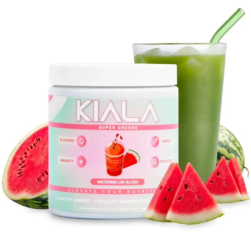 Kiala Nutrition Super Greens Organic Powder with Spirulina & Chlorella for Digestion Gut Health Immunity & Energy Vegan Suppl...