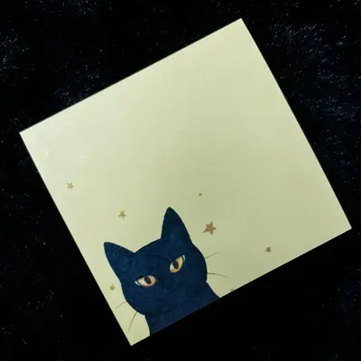 Black Cat Chester Post-It Notes