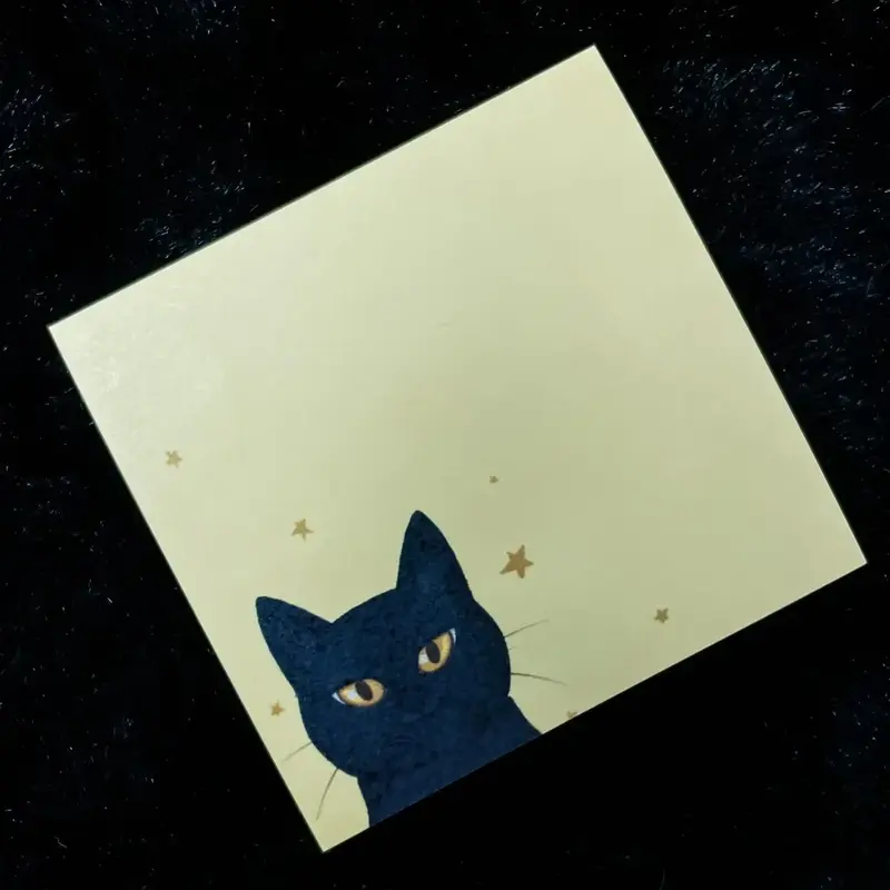 Black Cat Chester Post-It Notes