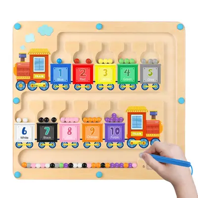 Magnetic Color and Number Maze - Montessori Toys for 3+ Year Old,Learning Educational Fine Motor Travel Toys for Toddlers Pre...