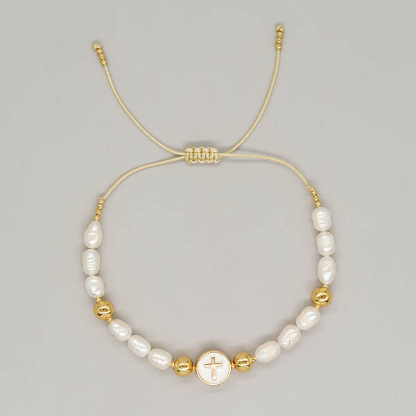 Natural Pearl Braided Beaded Bracelets for Women
