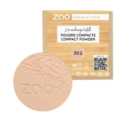 Zao Make Up Compact Powder Refill, 302 Beige Pink (9 G)