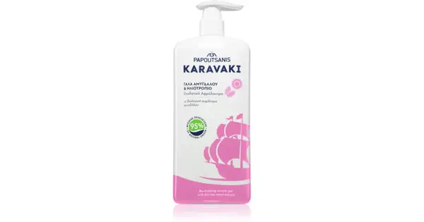 PAPOUTSANIS Karavaki Almond Milk & Sunflower shower gel 750 ml