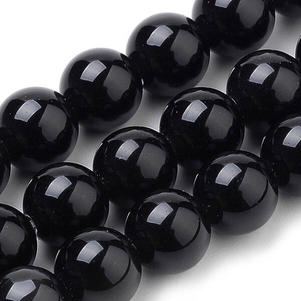Natural Black Onyx Beads Strands