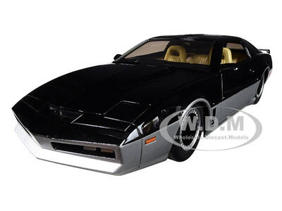 K.A.R.R. Black and Silver with Light Knight Rider (1982) TV Series Hollywood Rides Series 1/24 Diecast Model Car by Jada