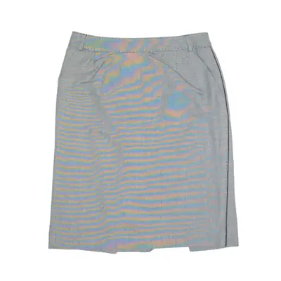 MAX MARA Tailored Linen Knee Length Straight Skirt Grey Womens UK 10