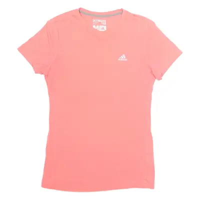 ADIDAS Womens T-Shirt Pink S