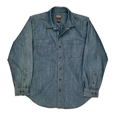 Schmidt Denim Shirt - Medium Blue Cotton Blend