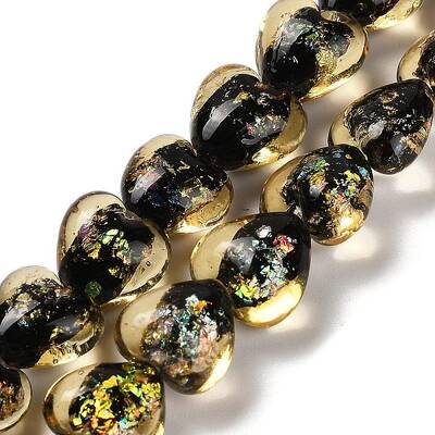 Handmade Dichroic Foil Glass Beads Strands