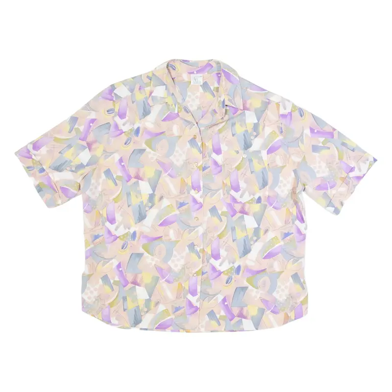 CITY COMBI DELMOD Womens Printed Shirt Purple Crazy Pattern XL