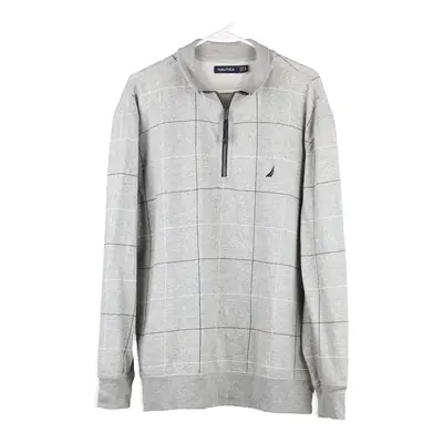 Nautica 1/4 Zip - XL Grey Cotton