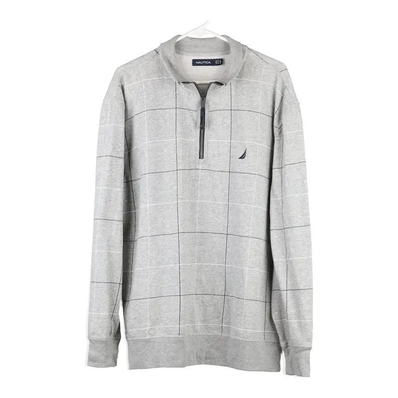 Nautica 1/4 Zip - XL Grey Cotton