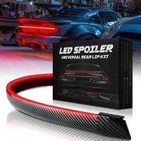 Carbon Fiber Car Tail Light, LED Light Strip with Multiple Light Modes, Car Brake DRL Decoration Light, Turn Signal LED Car T...