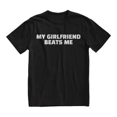 My Girlfriend Beats Me Tshirt, Funny Boyfriend Gift, Boyfriend Shirt, Valentines Day Gift, Meme Shirt, Clothing, Gift Present...