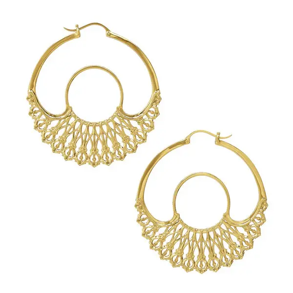 Iris Hoops Gold Large | Size: 2.5 in.