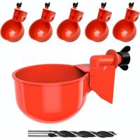 Chicken Water Feeder, 6 Pack Large Turkey Waterer Cups for Poultry Automatic Chicken Watering System, Water Feeder Kit Suitab...