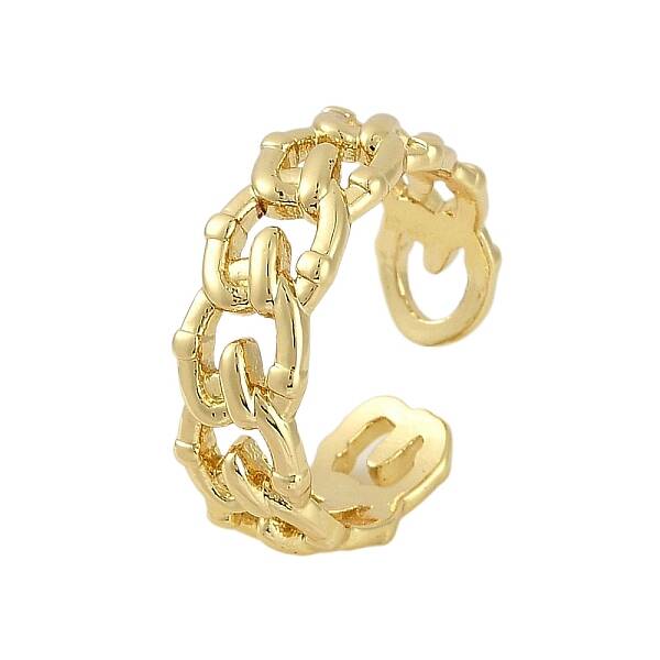 Hollow Rack Plating Brass Open Cuff Rings