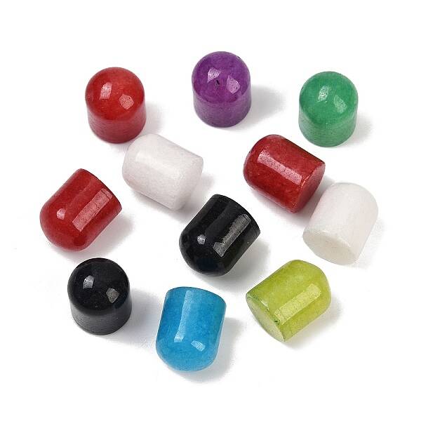 Natural Dyed White Jade Cabochons
