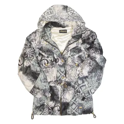 MIZUNO Womens Jacket Black 90s Hooded Crazy Pattern M