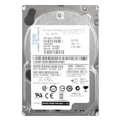 49Y2052 IBM 600GB 6Gb/s SAS 10000 2.5-Inch Hard Drive