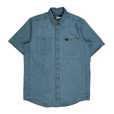 Wrangler Denim Shirt - XL Blue Cotton