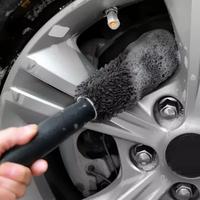 Car Wheel Cleaning Brush, 1 Count Superfine Fiber Car Wheel Cleaner, Portable Car Wheel Cleaning Tool, Wash Accessory, Detail...
