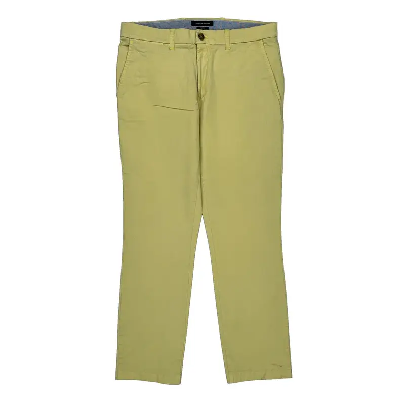 Tommy Hilfiger Slim Fit Chinos - 33W 29L Yellow Cotton Blend