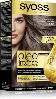 Syoss Oleo Intense permanent hair dye with oil color 7-56 medium ash blonde