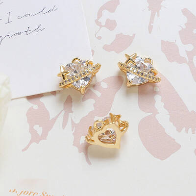 Brass Micro Pave Cubic Zirconia Pendants