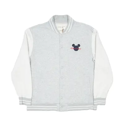 DISNEY Lativ Mickey Mouse Bomber Jacket USA Grey Colourblock Mens XL