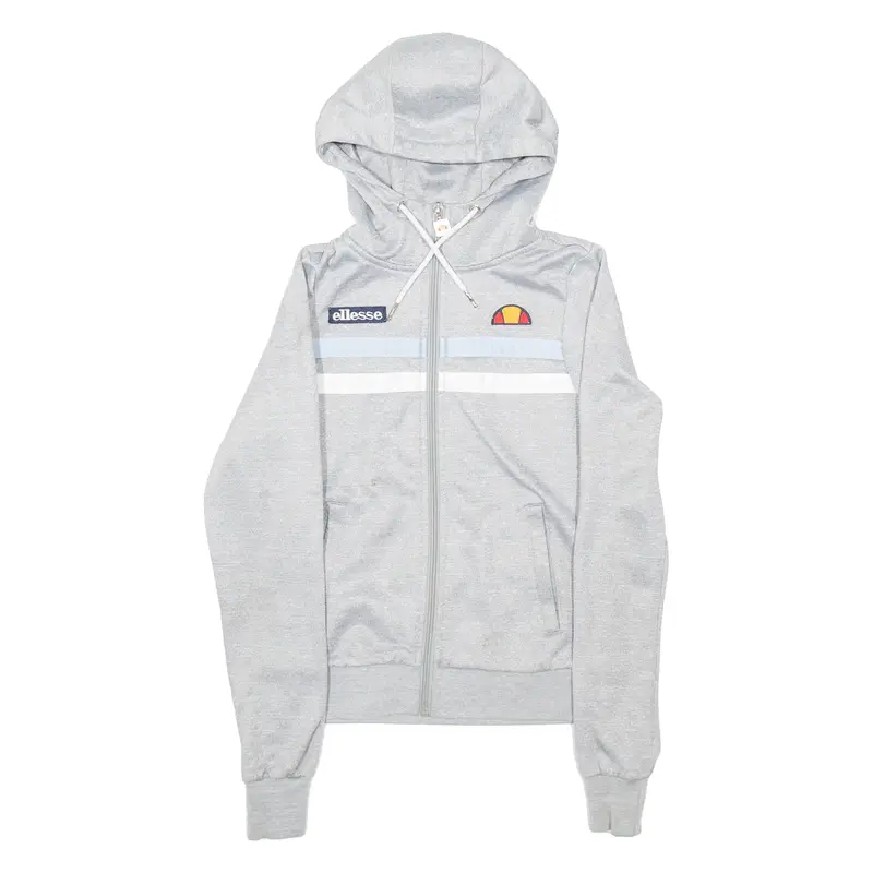 ELLESSE Girls Grey Hoodie Full Zip S