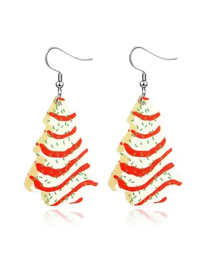 Christmas Tree Design Dangle Earrings, Cute Drop Earrings for Women, Fashion Jewelry for Party, Daily Decor, Trendy All-match...