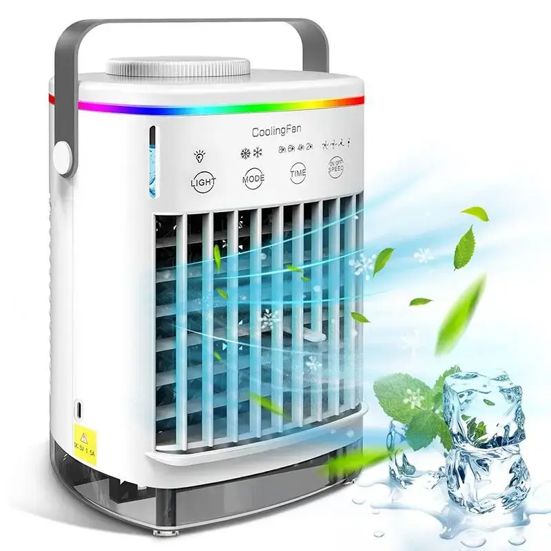 Portable Air Conditioner Fan for for Summer Gift, USB Powered Air Cooler Quiet Desk Fan, Air Humidifier Fan, Waterbox Small ...