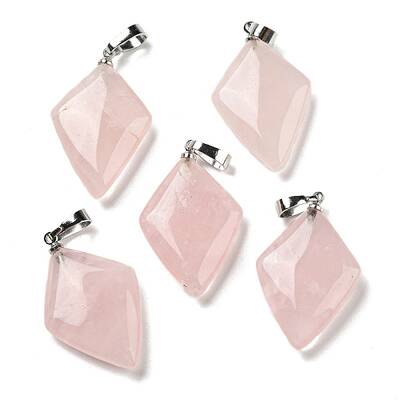 Natural Rose Quartz Pendants