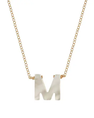Dawn Initial Necklace | Metal Color: Gold | Style: M