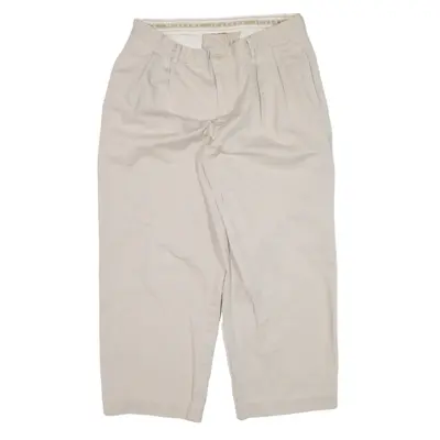 CALVIN KLEIN Chino Trousers Beige Loose Straight Mens W30 L25