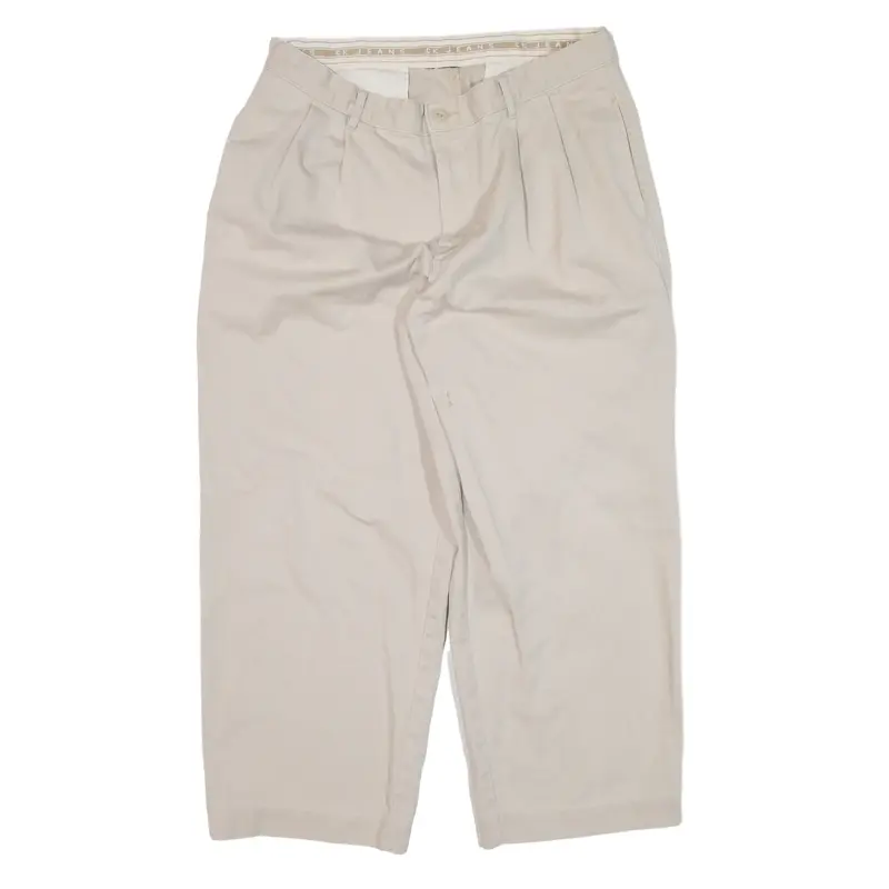 CALVIN KLEIN Chino Trousers Beige Loose Straight Mens W30 L25