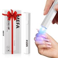 MEFA Handheld UV Light for Gel Nails, UV Nail Lamp Portable Cordless Rechargeable USB Nail Light for Gel Nail Polish Fast Cur...