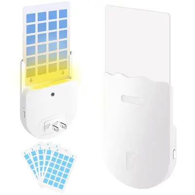 Mosquito Fly Trap Lamp with 5 Glue Cards, Indoor Fly Trap Flying Insect Traps, Night Light with Dimmable Mode for Fruit Flies...