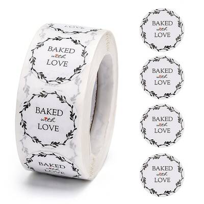 Baked with Love Stickers